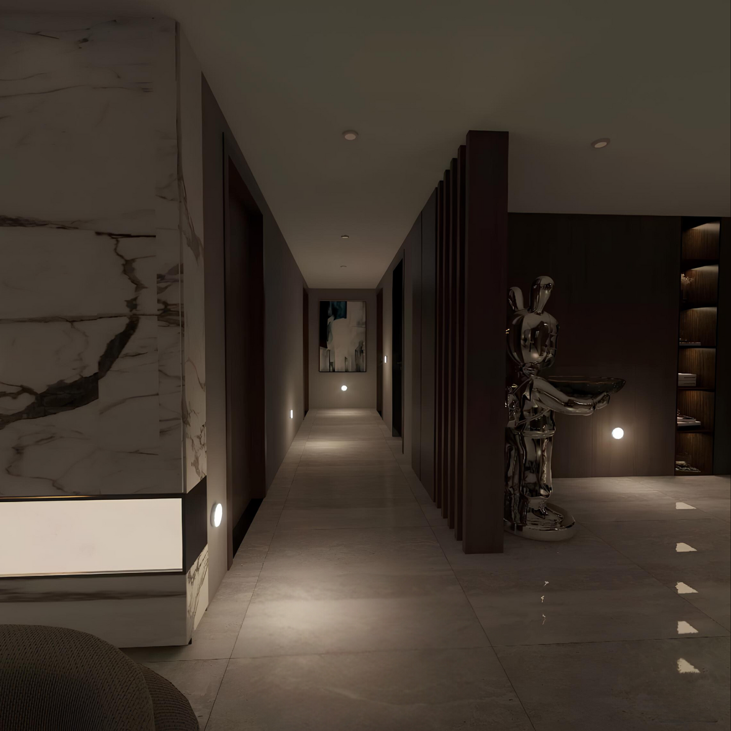 Cirkly - Minimalistische Japandi wandlamp met 360° rotatie