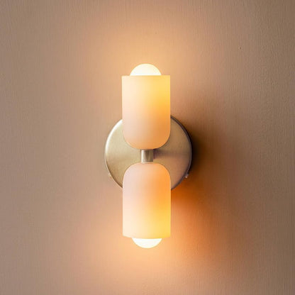 Döle - Moderne Wandlamp met Dubbele Glazen Kappen (E14, Indoor)