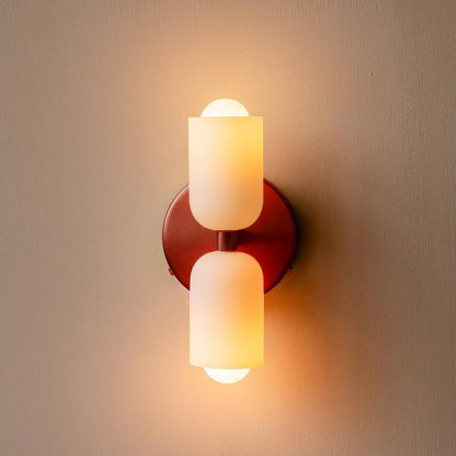 Döle - Moderne Wandlamp met Dubbele Glazen Kappen (E14, Indoor)