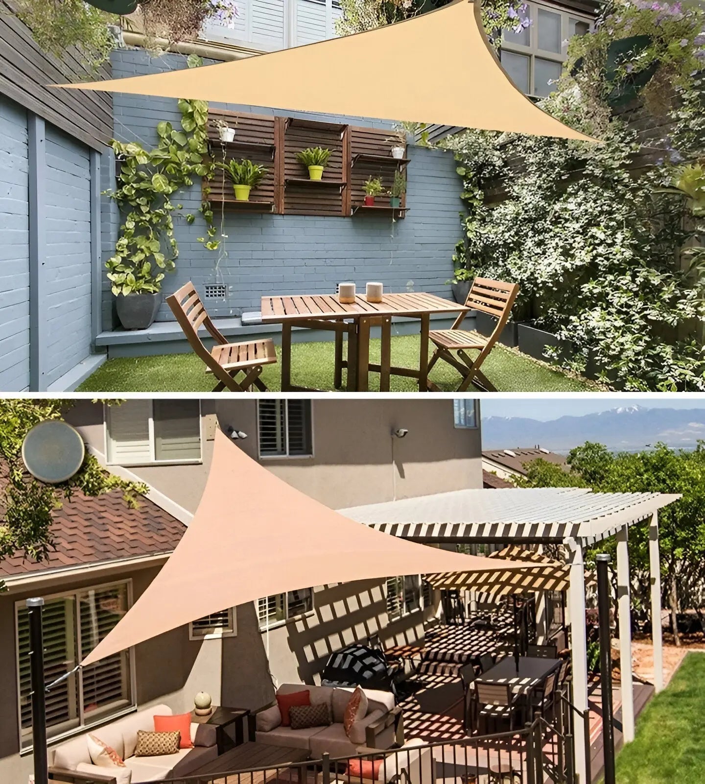 Waterdicht Driehoekig Schaduwdoek – UV Bescherming voor Tuin, Terras & Zwembad