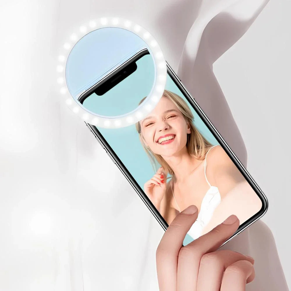 Selfie-ringlicht – Compacte Clip-On Lamp voor Perfecte Foto’s & Video’s