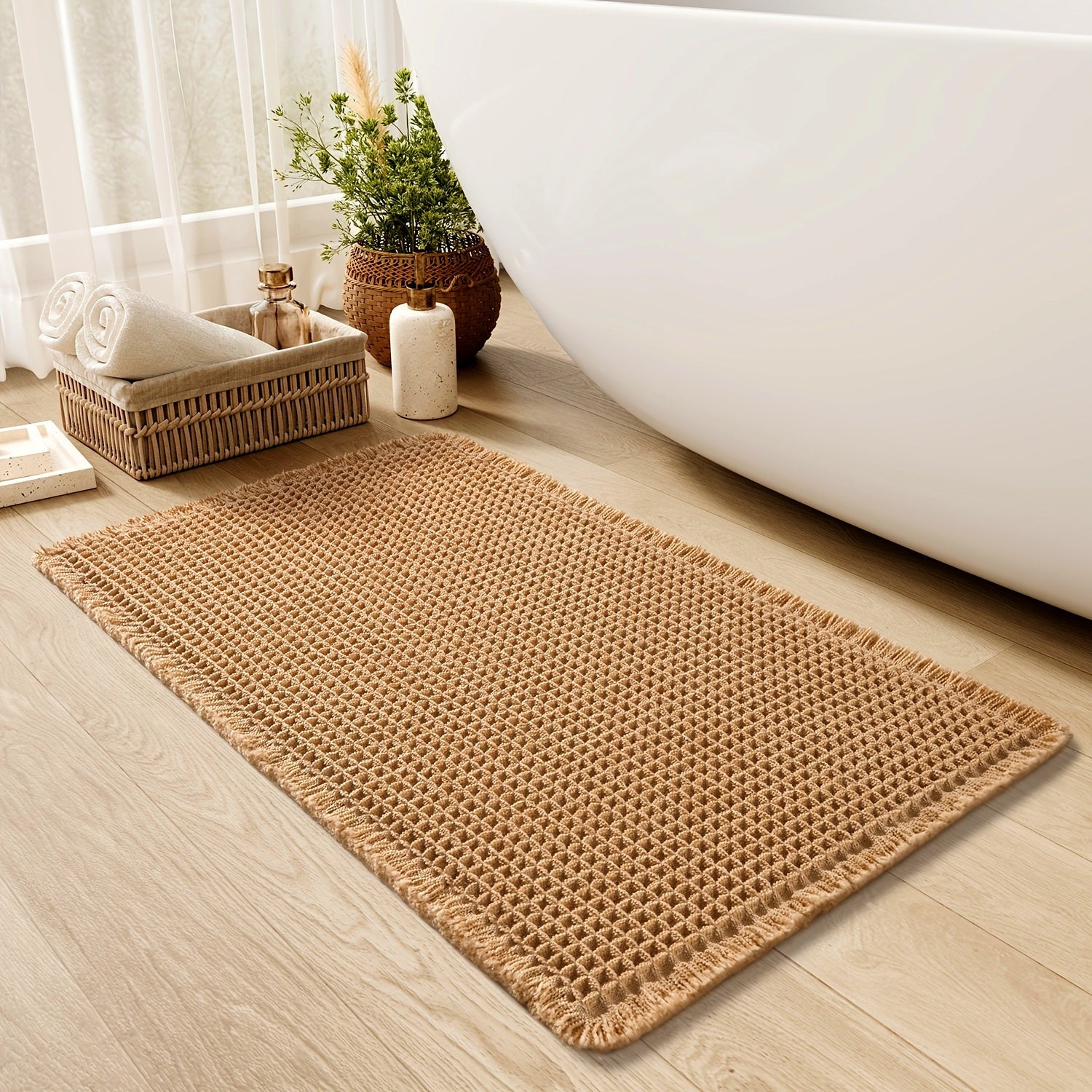 Ultra Absorberende Antislip Badmat – Wafelstructuur & Machinewasbaar Comfort