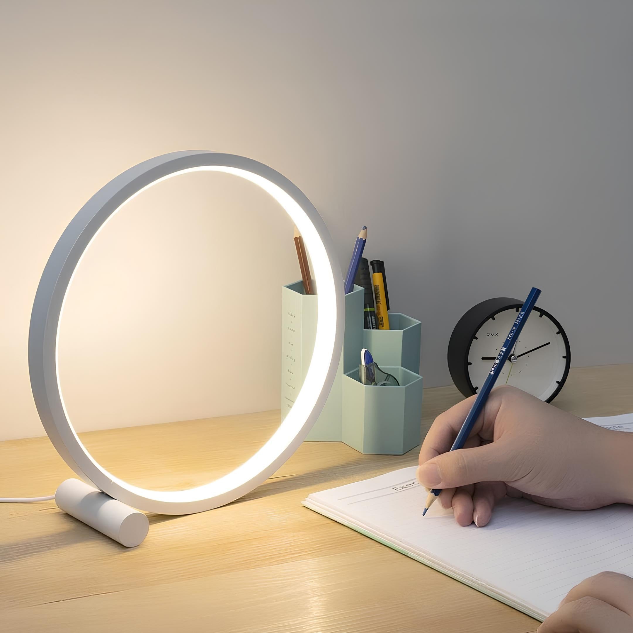 Cirkelvormige Nachtkastlamp met Minimalistisch & Scandinavisch Design