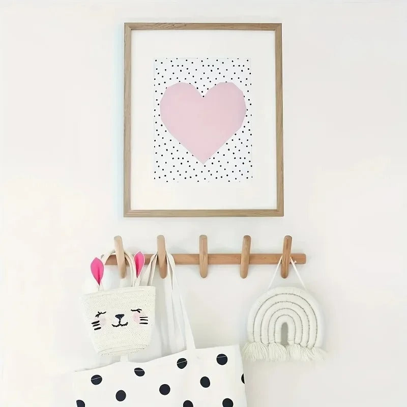 Massief Eiken Wandrek – Scandinavische Minimalistische Kapstok & Organizer
