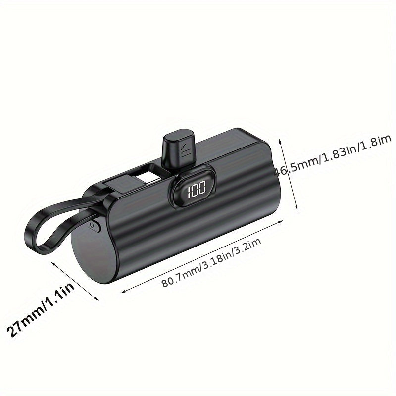 Mini USB-C Powerbank 5000mAh – Snel & Slim Opladen in Zakformaat