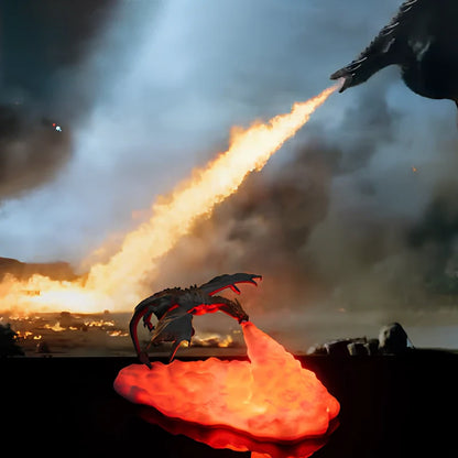 Draken Licht – Oplaadbare 3D Geprinte Draaklamp met Vurige Gloed