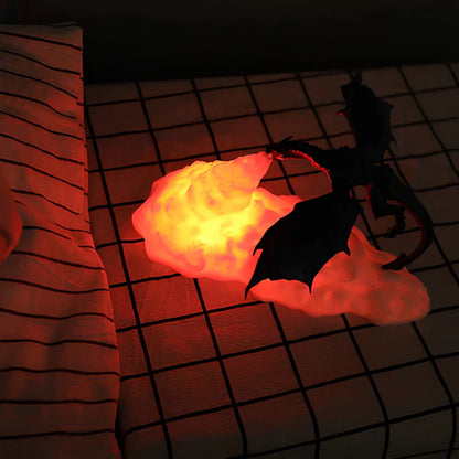 Draken Licht – Oplaadbare 3D Geprinte Draaklamp met Vurige Gloed