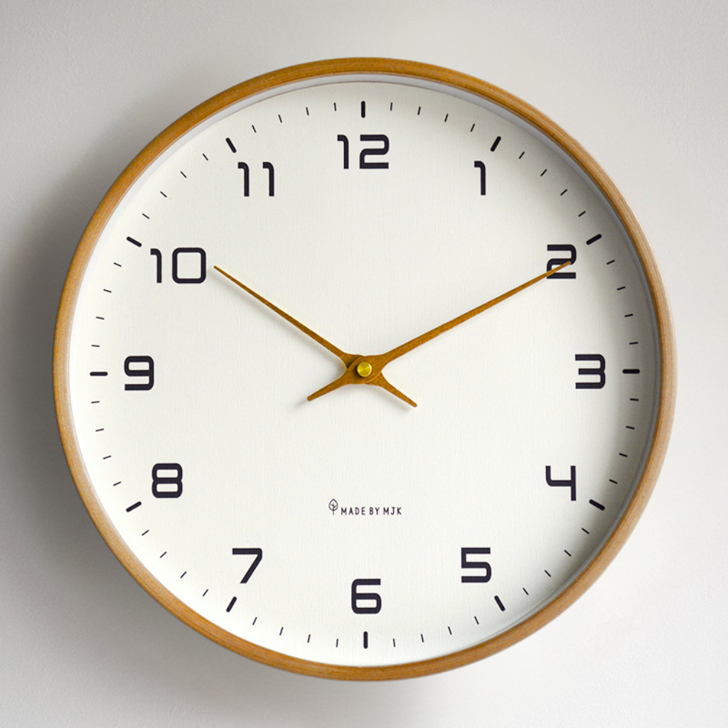 Houten Wandklok Geruisloos Quartz Design Ø25/Ø30 cm