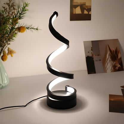 Lasse - Scandinavian Spiral Tafellamp met Dimbaar LED Licht & Modern Design