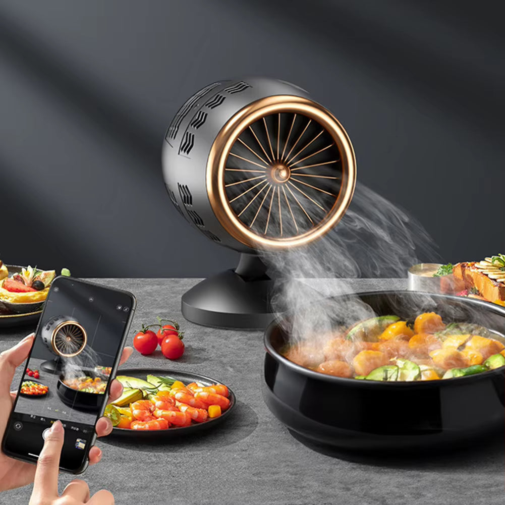 Draagbare USB Rookafzuiger – Compacte Tafelventilator met 3 Snelheden