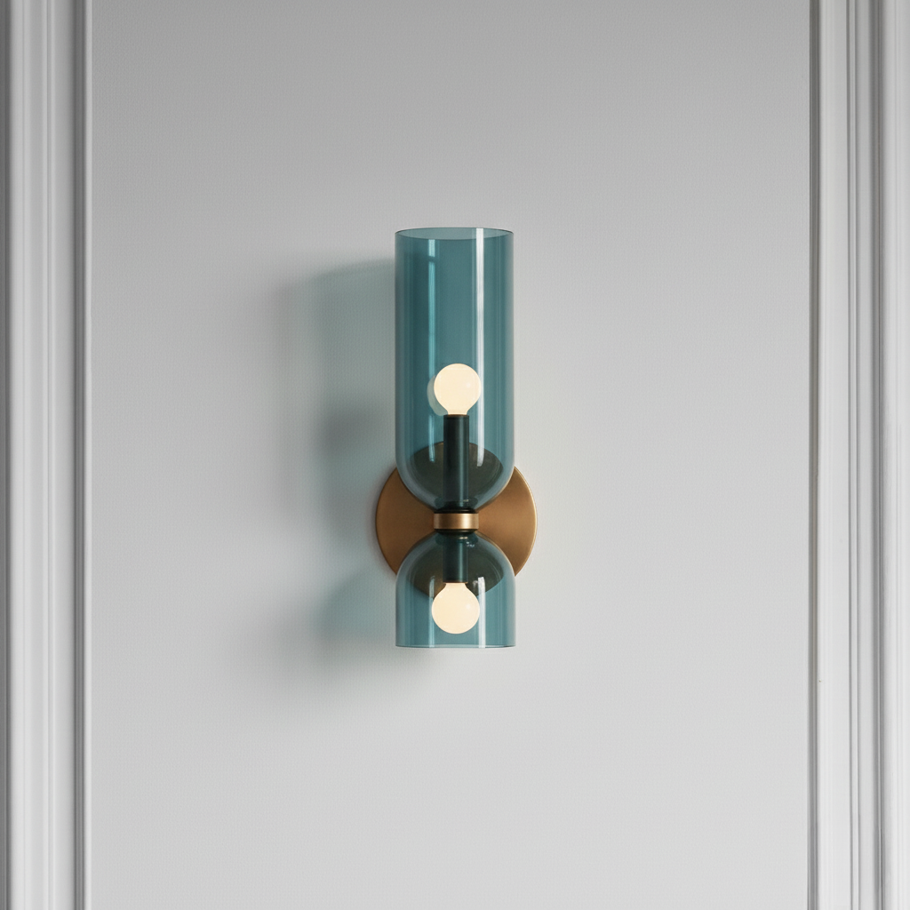 Flute – Elegante Wandlamp met Glas en IJzer in Retro Stijl