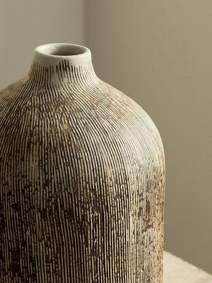 Lumio - Japandi Keramische vaas in Aardse kleuren