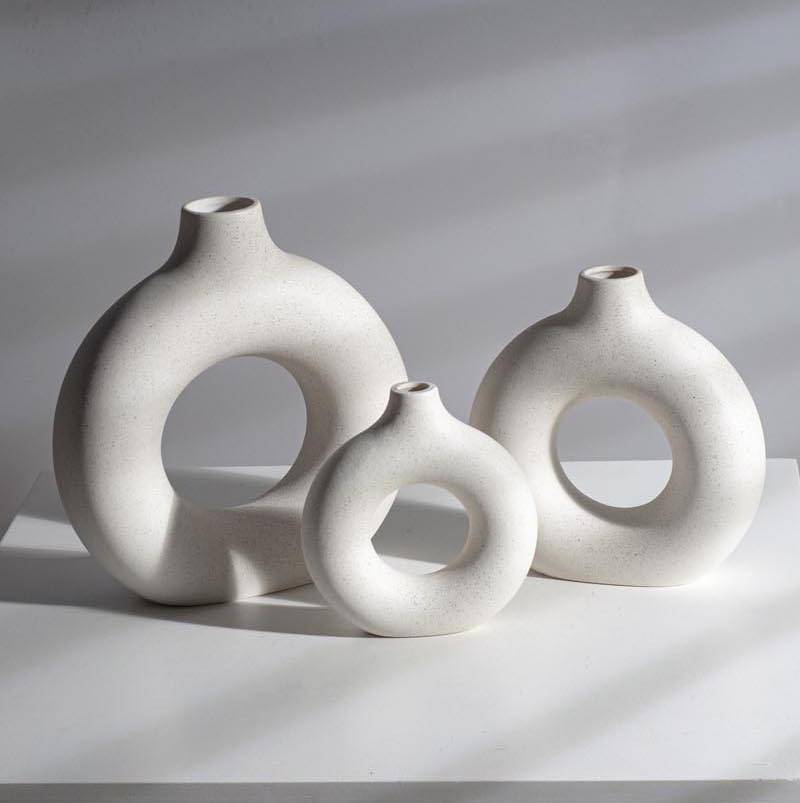 Lumio – Japandi Ronde Keramische Vaas Minimalistisch Design