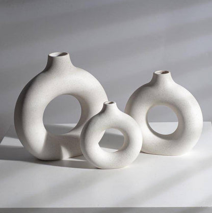 Lumio – Japandi Ronde Keramische Vaas Minimalistisch Design