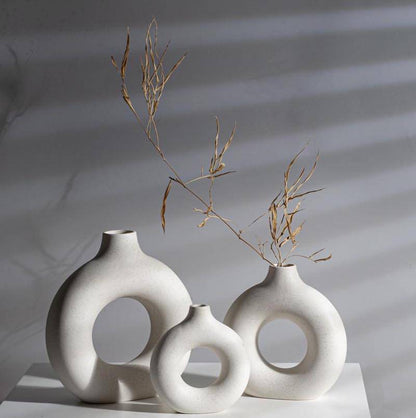 Lumio – Japandi Ronde Keramische Vaas Minimalistisch Design