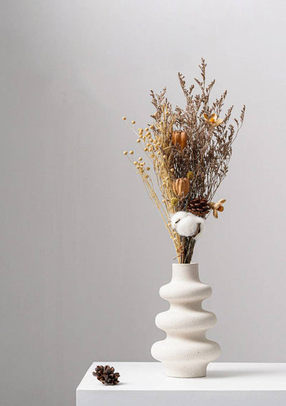 Lumio – Japandi Keramische Vaas Minimalistisch Design in Beige