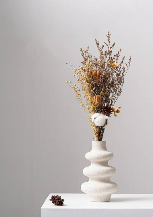 Lumio – Japandi Keramische Vaas Minimalistisch Design in Beige