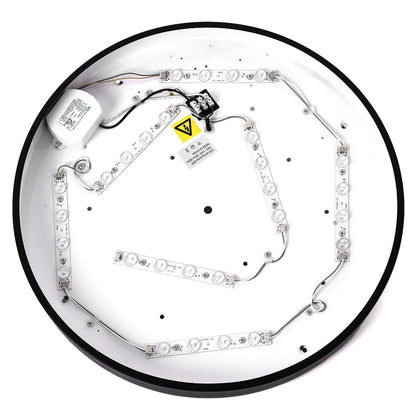 Erda – Moderne LED Plafondlamp met Acryl Kap (Zwart, 40/50 cm)