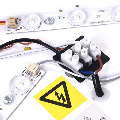 Erda – Moderne LED Plafondlamp met Acryl Kap (Zwart, 40/50 cm)