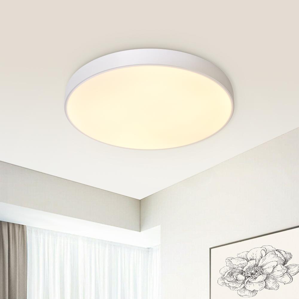 Erda – Moderne LED Plafondlamp met Acryl Kap (Zwart, 40/50 cm)