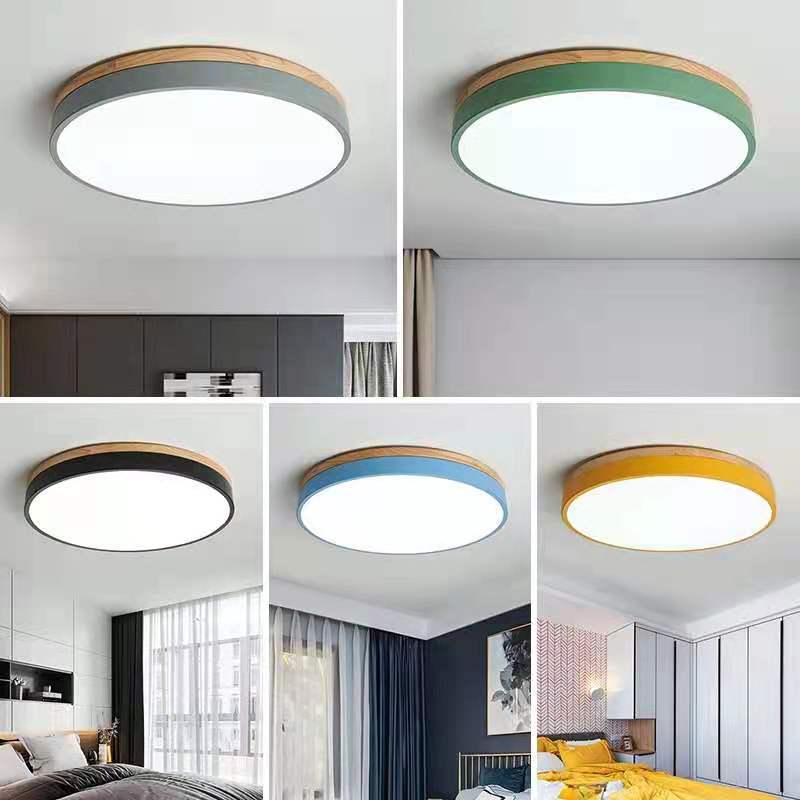Tröde - Houten Ronde LED Plafondlamp in Scandinavische Stijl