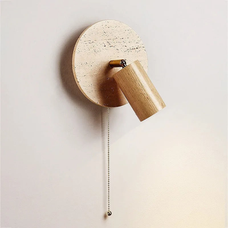 Miro - Luxe Travertijn Wandlamp Draaibaar met LED Sfeerverlichting