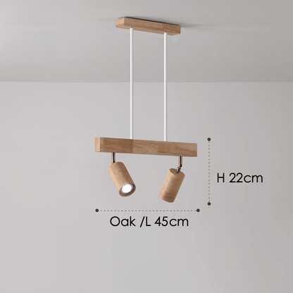 Wäl – Minimalistische Houten Plafondlamp met Verstelbare Straler