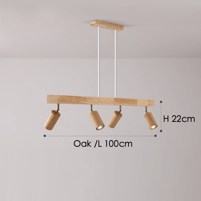 Wäl – Minimalistische Houten Plafondlamp met Verstelbare Straler