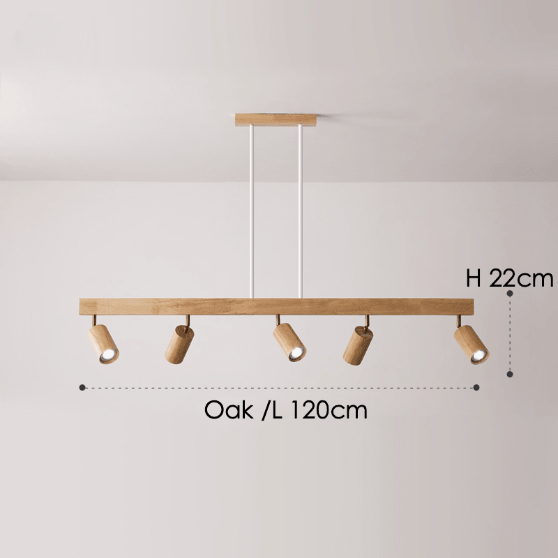 Wäl – Minimalistische Houten Plafondlamp met Verstelbare Straler