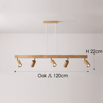 Wäl – Minimalistische Houten Plafondlamp met Verstelbare Straler