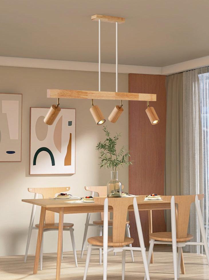 Wäl – Minimalistische Houten Plafondlamp met Verstelbare Straler