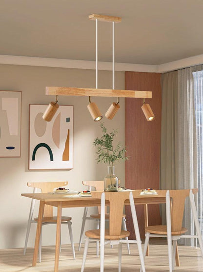 Wäl – Minimalistische Houten Plafondlamp met Verstelbare Straler