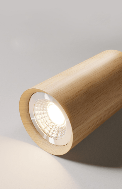 Wäl – Minimalistische Houten Plafondlamp met Verstelbare Straler