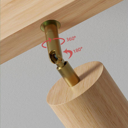 Wäl – Minimalistische Houten Plafondlamp met Verstelbare Straler