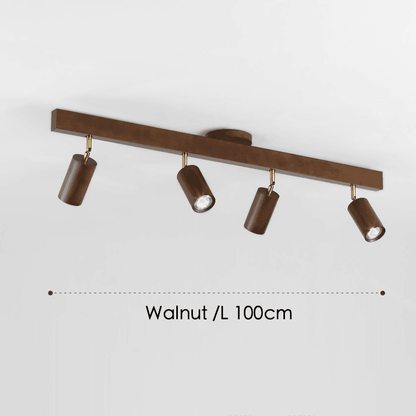 Wäl – Minimalistische Houten Plafondlamp met Verstelbare Straler