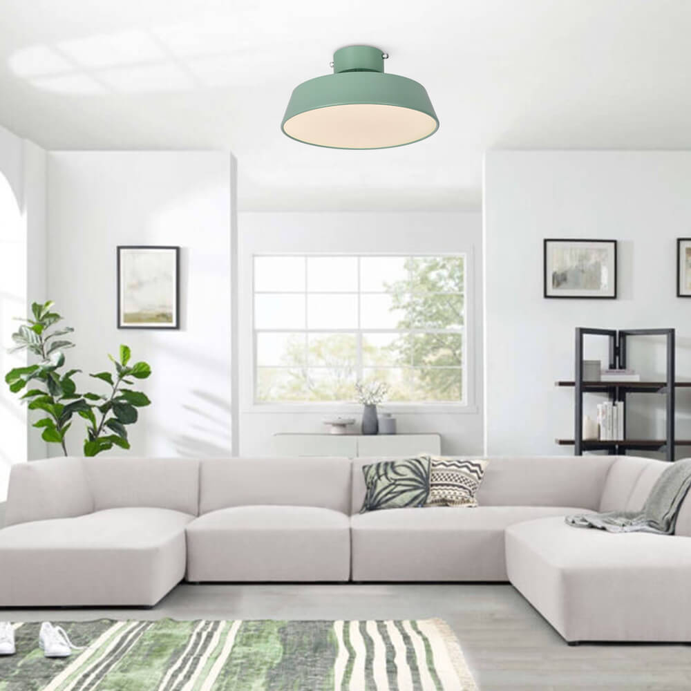 Fjërgge – Scandinavische LED Plafondlamp met Acryl Kap (Groen/Blauw, 3000K Warm Wit)