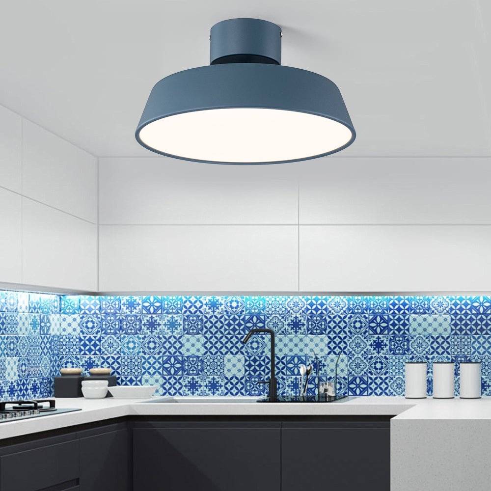 Fjërgge – Scandinavische LED Plafondlamp met Acryl Kap (Groen/Blauw, 3000K Warm Wit)