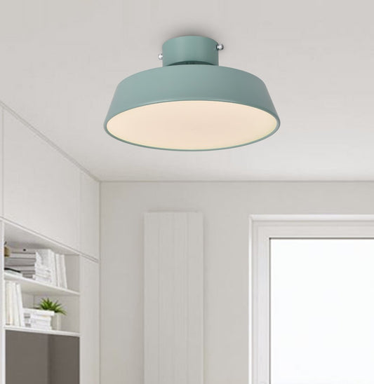 Fjërgge – Scandinavische LED Plafondlamp met Acryl Kap (Groen/Blauw, 3000K Warm Wit)