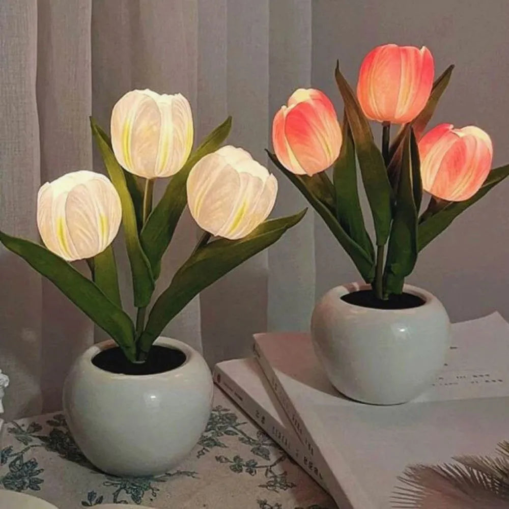Tulp Nachtlamp – Elegante Bloemen LED Lamp voor Gezellige Sfeer