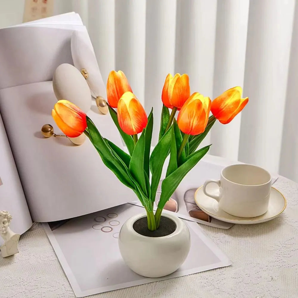 Tulp Nachtlamp – Elegante Bloemen LED Lamp voor Gezellige Sfeer